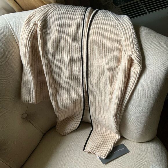 FRENCH CONNECTION Mozart Cotton Mock Neck Relaxed fit Sweater Size Medium NWT - Picture 5 of 14